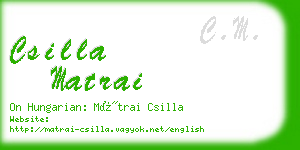 csilla matrai business card